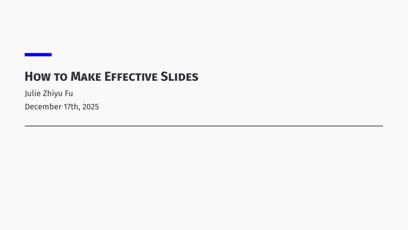 How to Make Effective Slides